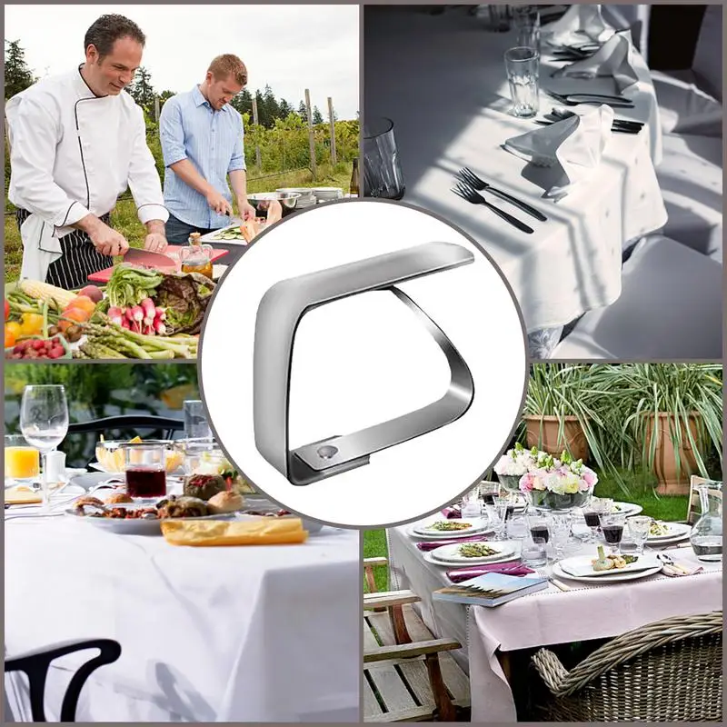 8Pcs Stainless Steel Tablecloth Tables Cover Clip Cloth Cover Clamp Map Table Holder Clip For Wedding Party Accessories