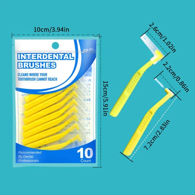 10 Stuks Rager Orthodontische Staaldraad Tandenborstel Push-Pull Borstel Verwijdert Voedsel Whitening Cleaner Mondhygiëne Tool