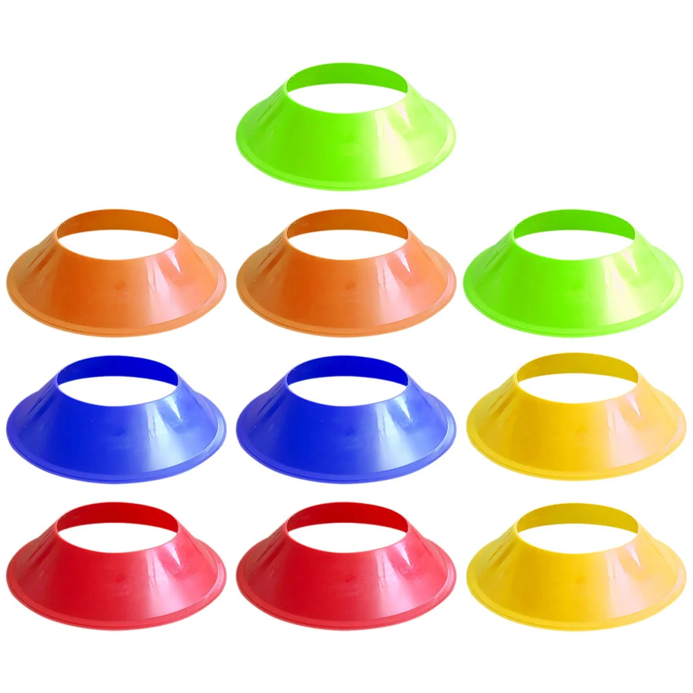 

10 Pcs Soccer Training Cones Football Equipment Multicolor PE Material Safe Lasting Agility Hurdles Sports Cone Markers For