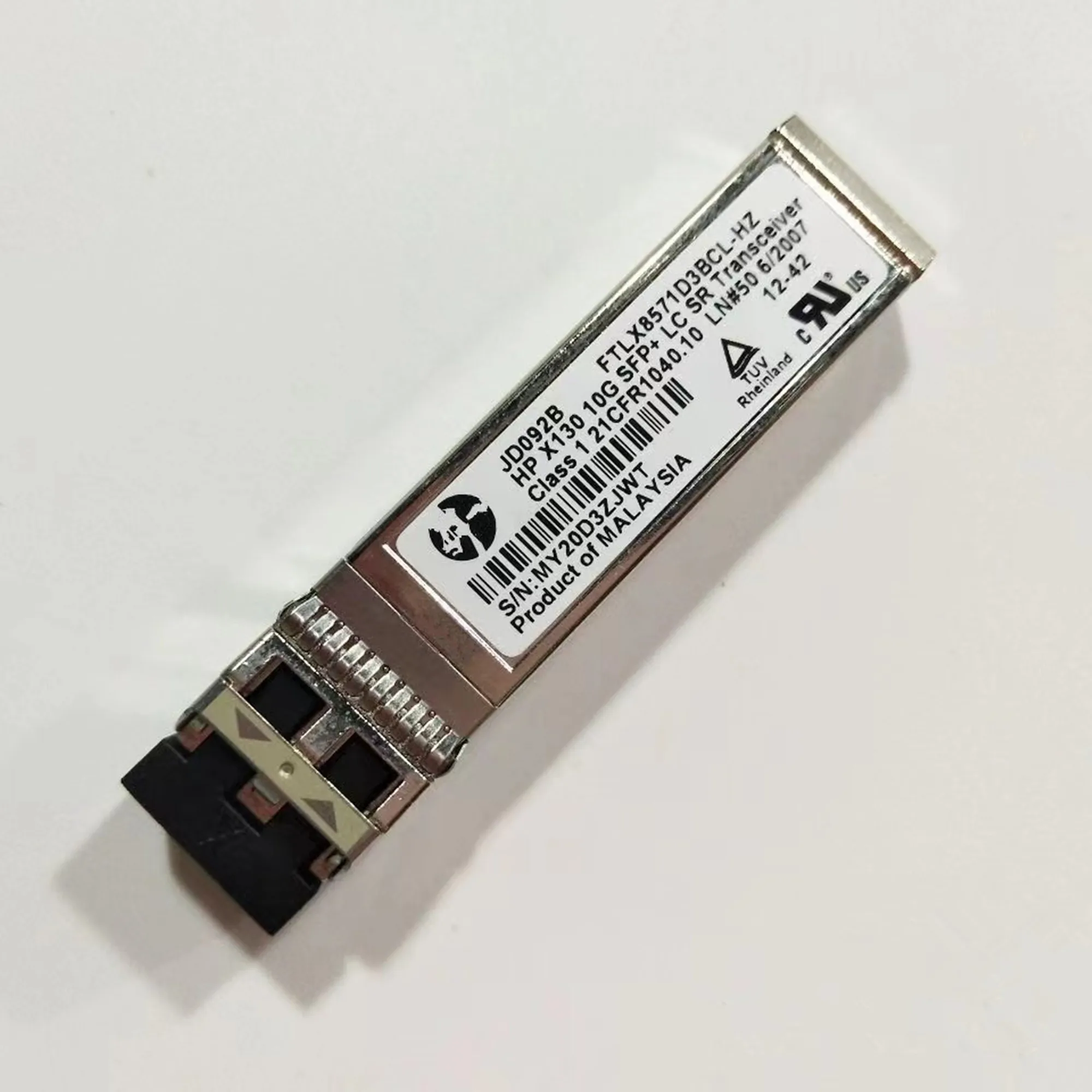 JD092B X130 10G SFP+ LC SR 300M Transceiver/PLRXPL-SCS43-HP FTLX8571D3BCL-HZ Sfp 850NM SR 10GB Fiber Optical Module