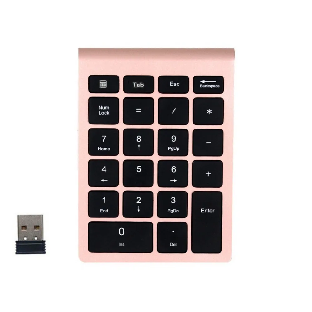 22 Keys 22 Keys Numerical Keyboard Wireless Ultra Thin Mini Digital Keypad With Receiver Ergonomic Digital Numpad Number Pad