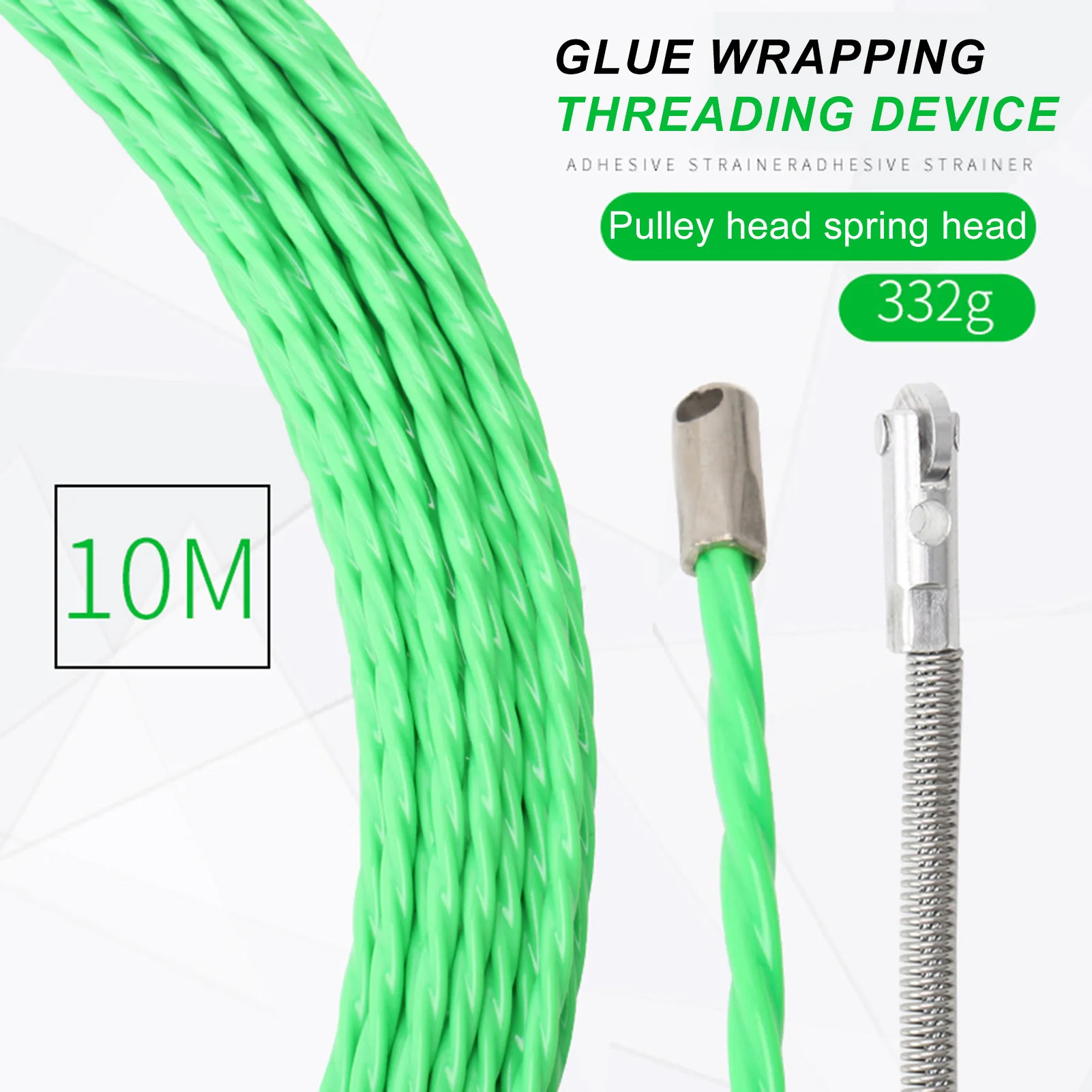 

5-25 м съемник проводов для электрика, колесная головка, стальной провод, пластиковый кабель с резиновым покрытием для установки электрических проводов, сетевая линия