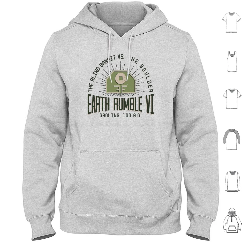 The Blind Bandit Vs. The Boulder " ; Earth Rumble Vi" ; Hoodies Long Sleeve Atla The Last Airbender Korra Lok