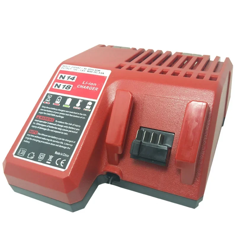 N14 N18 Battery Charger for Milwaukee M18 14.4V-18V Li-ion Battery 48-11-1820 48-11-1850 Power Tool Replacement Charger