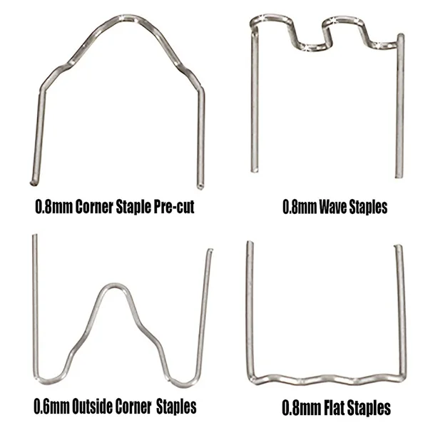 AD23-1200Pcs grampos de grampeador quente para reparo de soldador de plástico derreter máquina de solda a quente ferramenta de reparo de carro de pára-choques de soldagem, 6 tipos