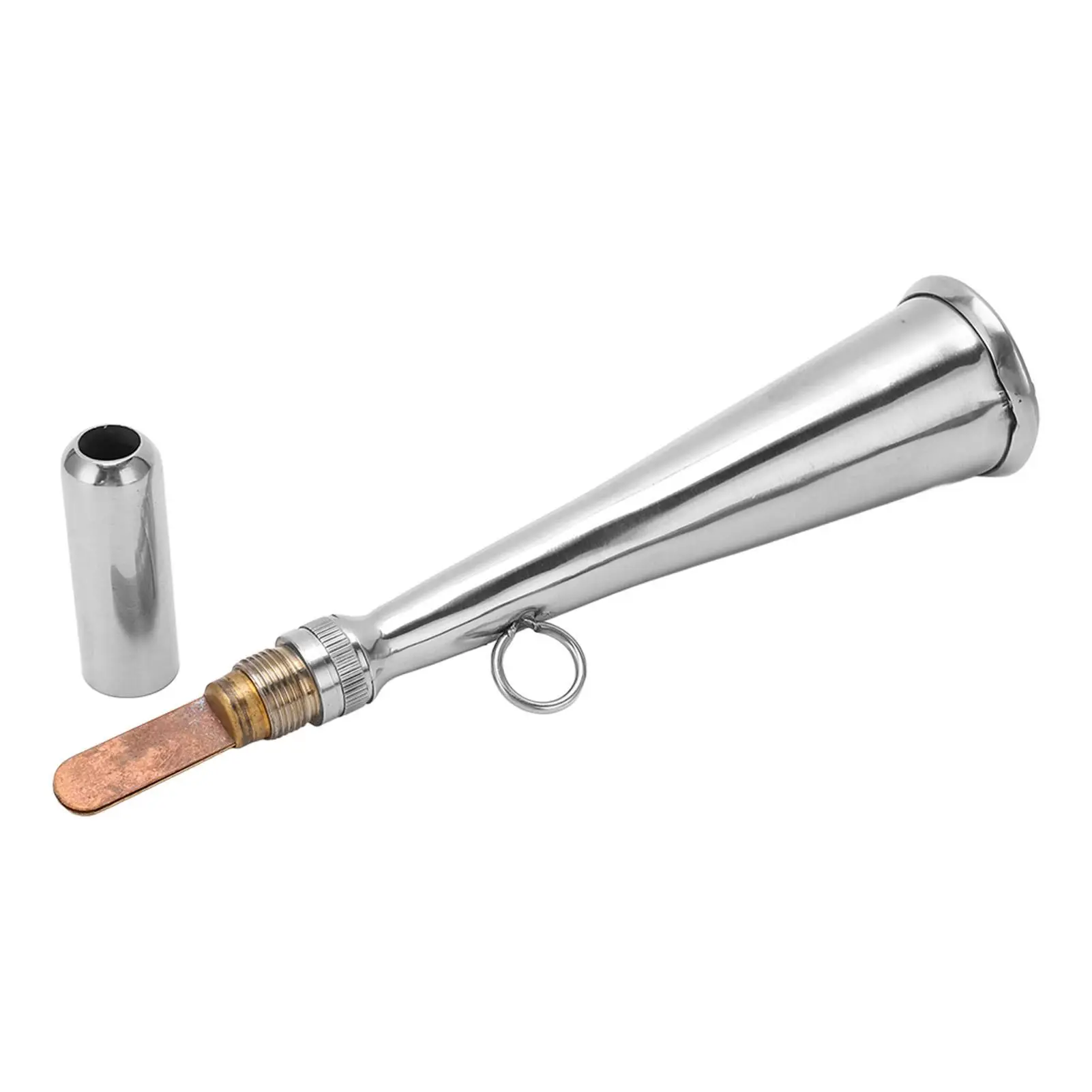 Portable Stainless Steel Handheld Foghorn with Removable Mouthpiece for Boating Adventures