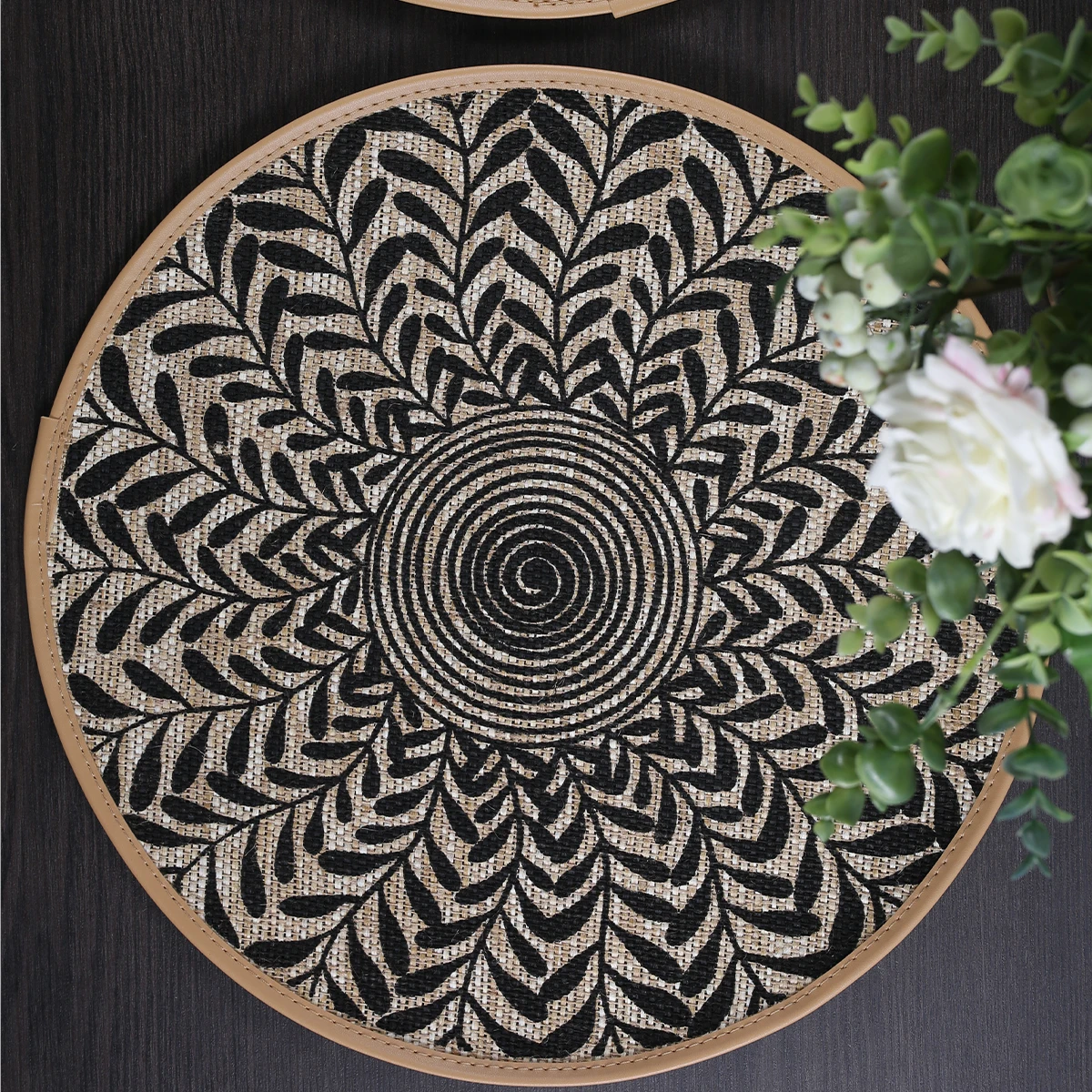 Gewebtes, hitzebeständiges Jute-Tischset-Set, Esstischmatte für Töpfe, Geschirr und Schüsseln, Tischsets für Küchentischzubehör