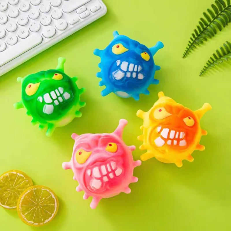 2023 New Release Ball Toy Virus Flour Ball TPR Small Monster Fun Decompression Trick Creativity Adult Children's Halloween Gift