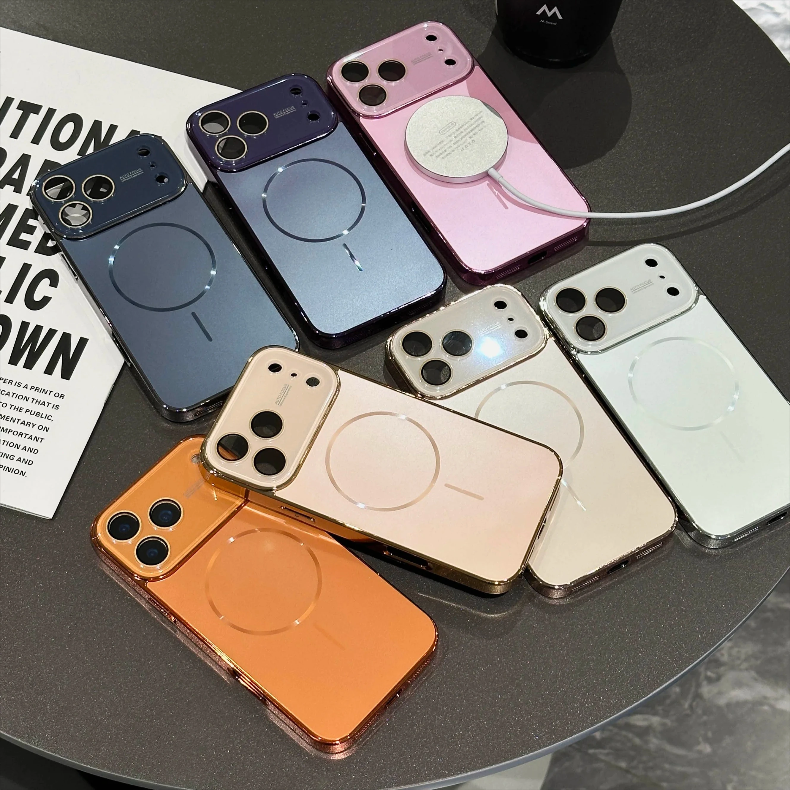 

Official Nano Matte For Magsafe Phone Case For iPhone 17 Pro Max 16 15 14 13 12 11 Pro Max Wireless Charge Magnetic Hard Cover