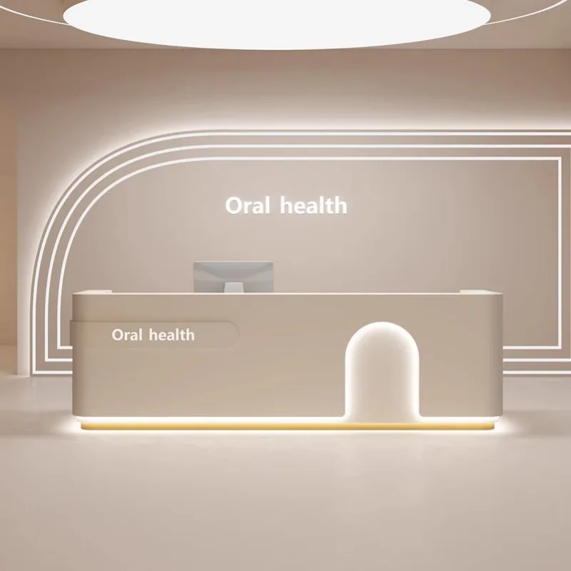 

Nordic Cream Style Podium Art Training Center Institution Reception Desk Store Front Desk Office Furniture Church Pulpit FYRD