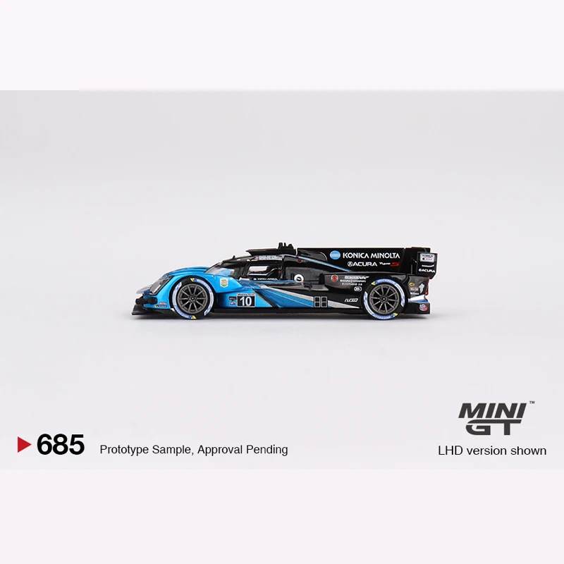 TSM 미니 Gt 1/64 미니잇 685 아큐라 ARX-06 GTP #10, 블루 다이캐스트 합금 자동차 모델 컬렉션