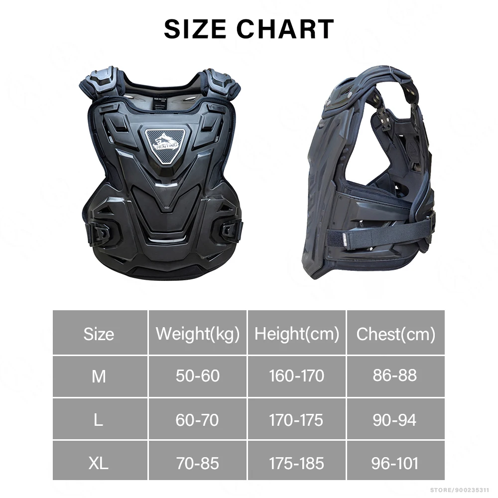 Motocross Body Armor Giacca da motociclista Armatura Gilet Interno Esterno Anti-caduta Protezione per il torace Fuoristrada Dirt Bike