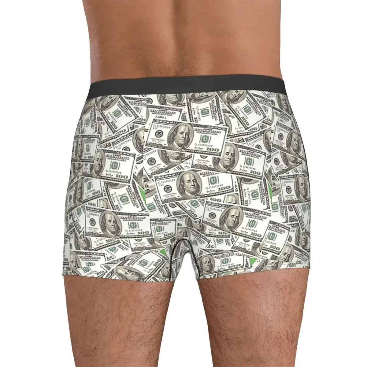 Boxer mutande pantaloncini soldi $100 banconote mutandine intimo maschile confortevole per Homme Man Boyfriend Gift