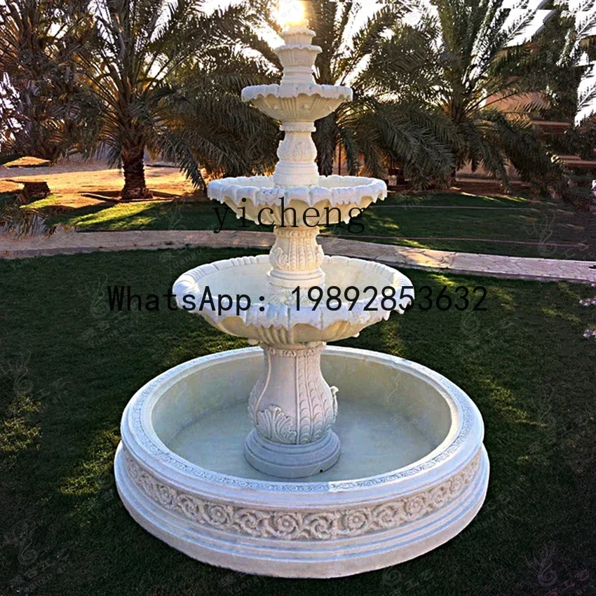 

CF Garden Fountain Water Pool Wedding Resin Wishing Pool European Style Outdoor Courtyard Decoration Ornaments