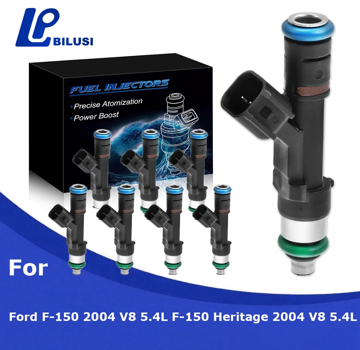 

Bilusi Fuel Injectors Compatible with Ford F150 2004, F150 Heritage 2004 V8 5.4L Replace# 0280158003