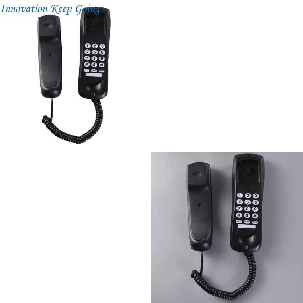 E65C Landline Telephone with Mute, Pause, and Redial Functions Easy to Install Intelligent Caller Home Phone