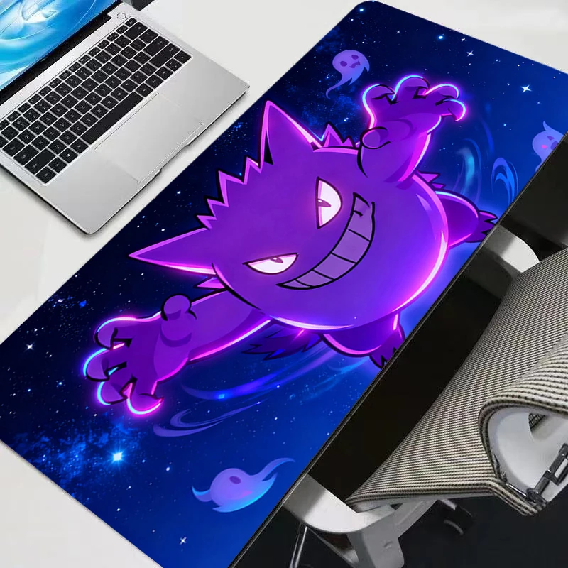 Large E-sports Mouse Pad Smooth Flexible Rubber Gamer PC Computer P-Pokemons Gengar Keyboard Pad For CSGO Kawaii Mosuepad