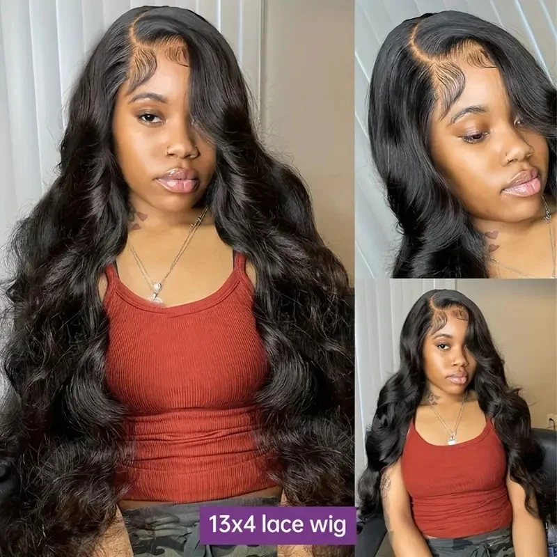 Transparent 13x4 13x6 Body Wave Lace Front Wig Human Hair PrePlucked Brazilian Human Hair Lace Frontal Wigs For Women Bling Hair