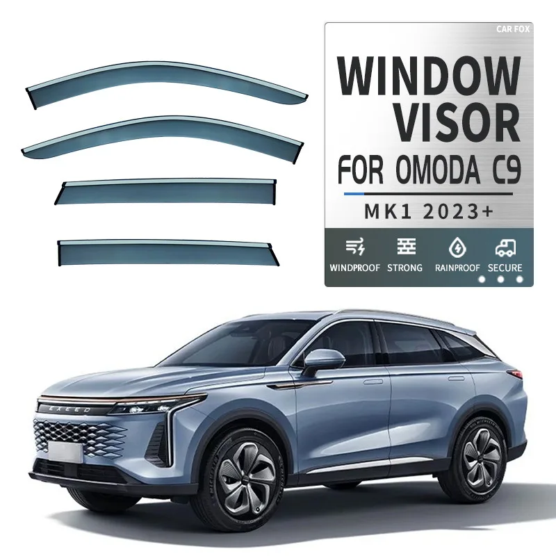 

For Exeed Omoda C9 2023+ Car Window Visor Awning Shelters Windshield Side Window Rain Sun Shade Auto Accessories Car Styling