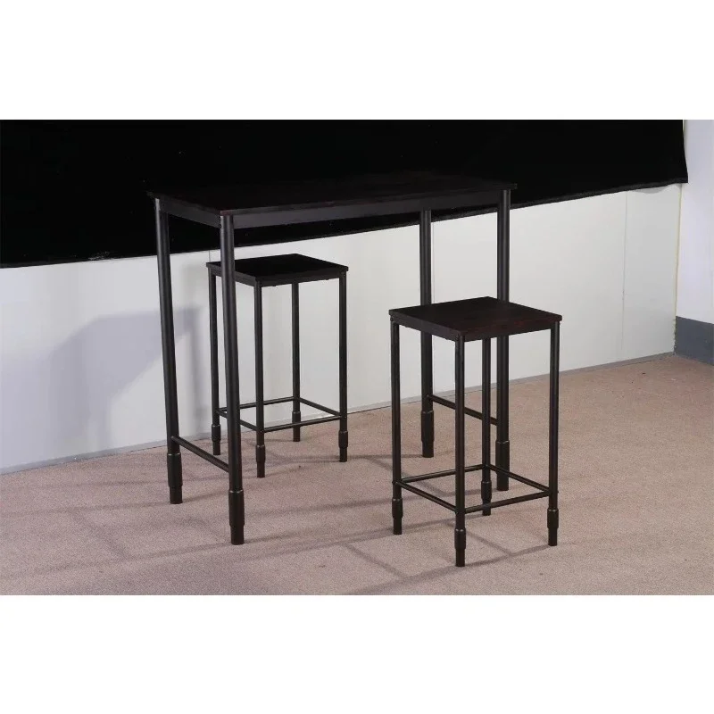 3 metal wood bar, chair and table set, easy to use, practical and durable, good quality
