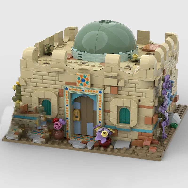 Medieval Castle Model Moc Building Arab House Model Technology Gift Construstion CIty Street View DIY Assembly Holiday Sets Toys