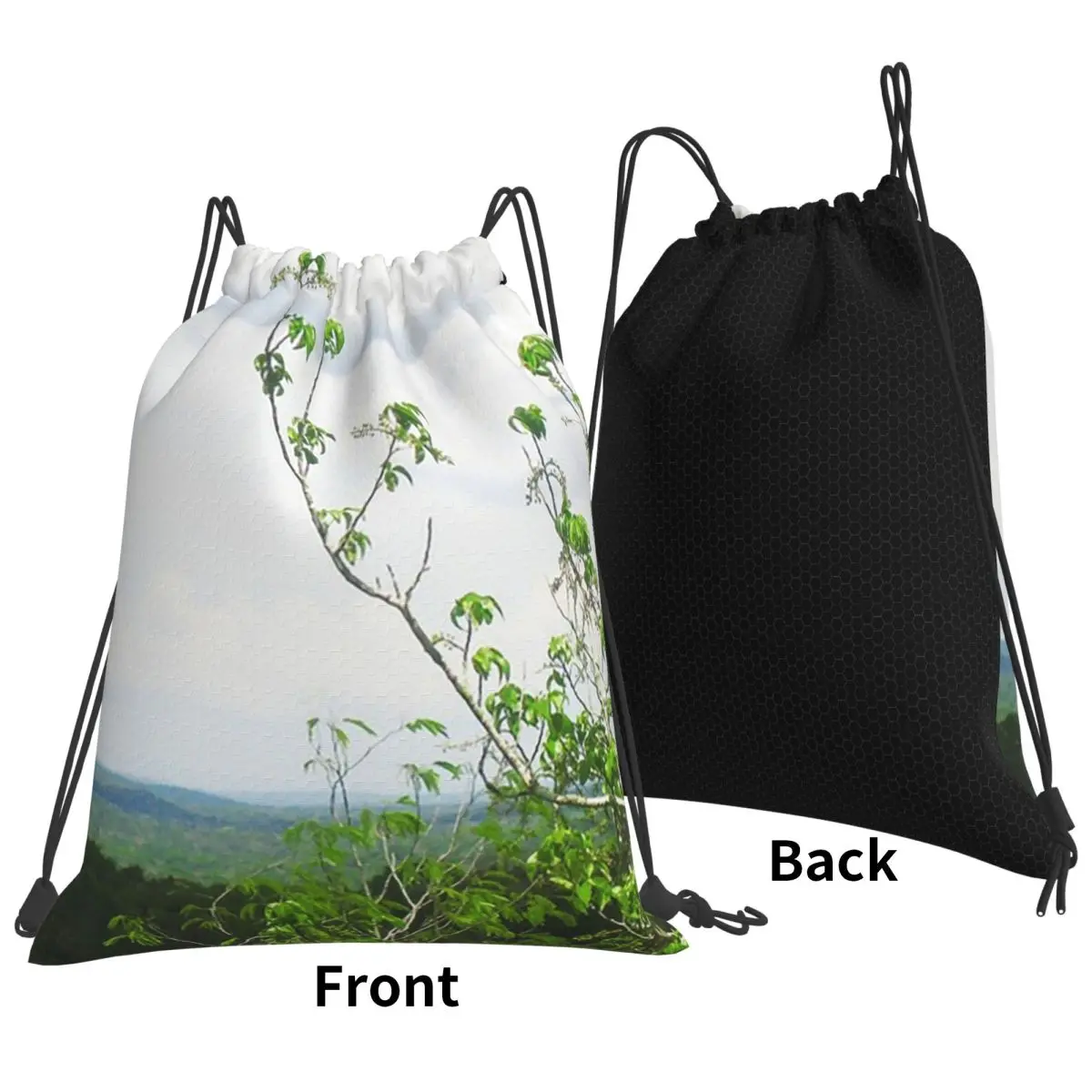 High Above The Mayan Pyramids In Tikal Backpacks Portable Drawstring Bags Sports Bag Book Bags for Travel Students