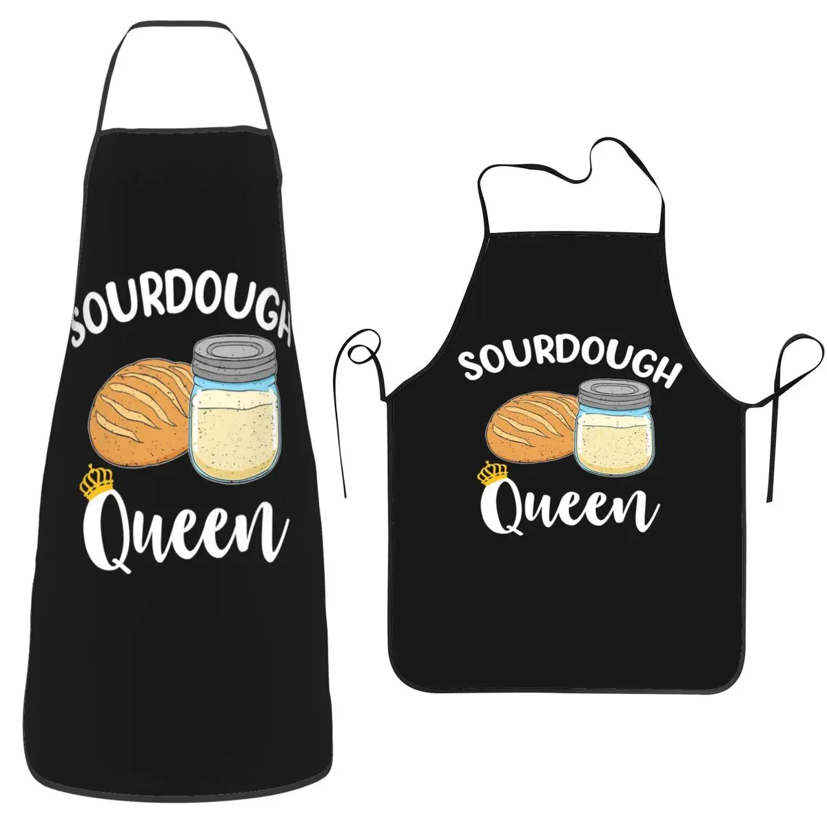 Sourdough Baker Gear Sourdough Queen Bread Baker Graphic Apron Chef Cooking Tablier Waterproof Bib Kitchen Cleaning Pinafore