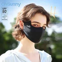 OhSunny-mascarilla Facial transpirable con protección solar, máscara con forro Anti-UV UPF 2024 +, para exteriores, boca abierta, a prueba de sol, novedad de 2000