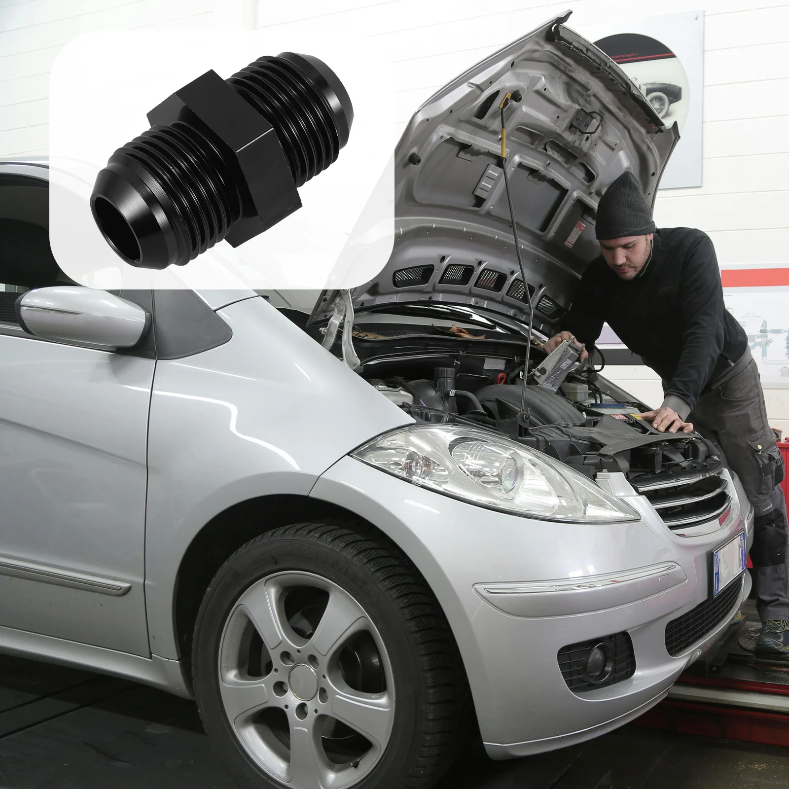 

Durable Oil Cooler Adapter Auto Fuel Connector Car Engine Cooling Fitting Threaded Design Wear Resistant Auto Cooler Hose