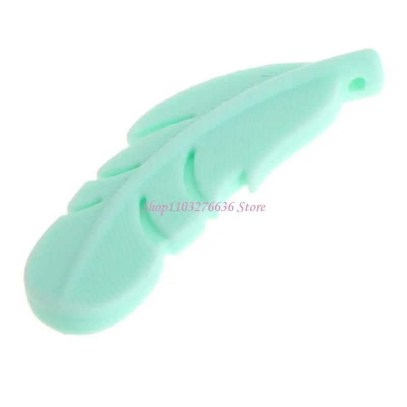 R6FD, joyería plumas silicona para bebés, collar dentición, juguetes para masticar para lactancia bebés