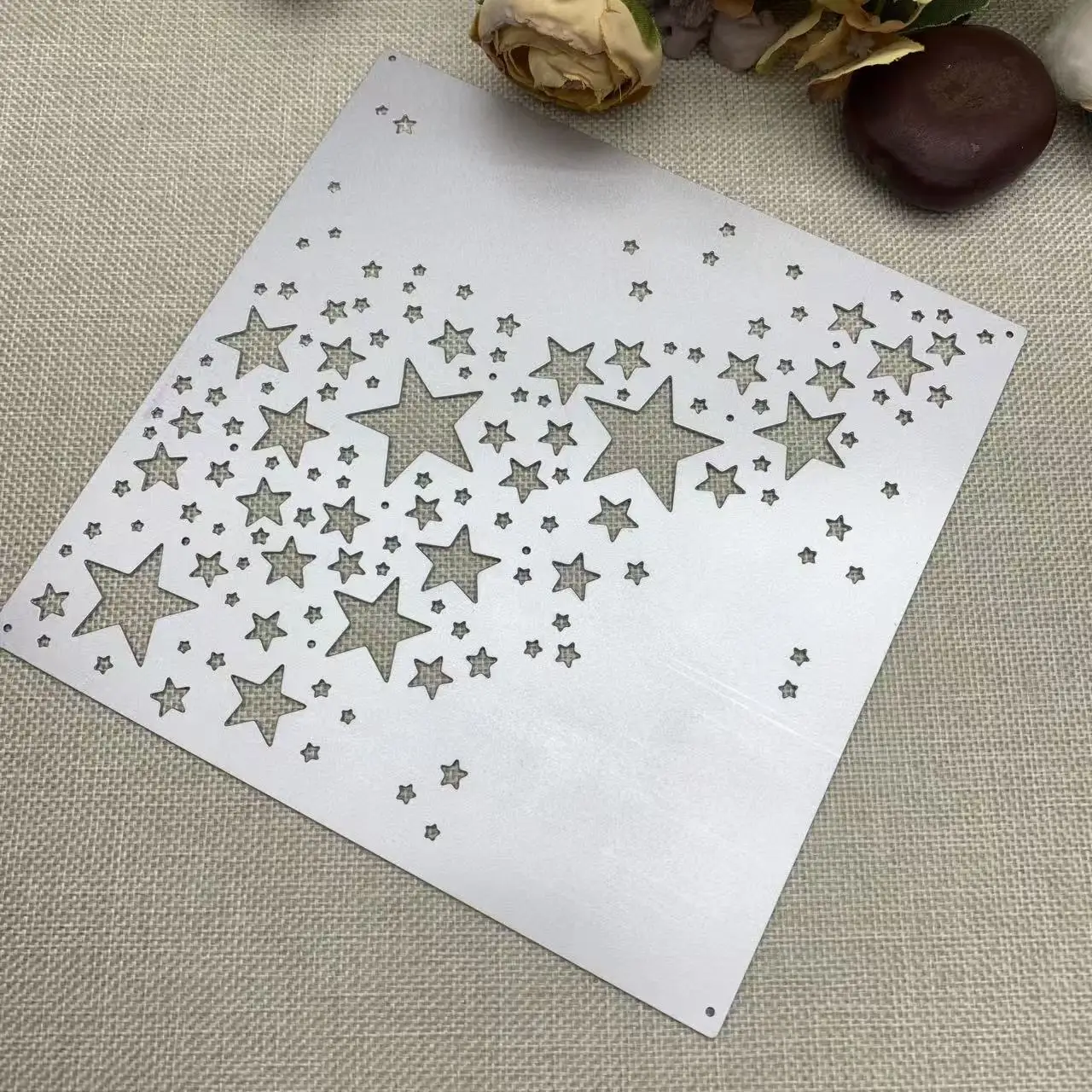 Sternschnuppen-Hintergrund Metall-Stanzformen DIY Scrapbooking Kartenherstellung Prägung Bastel-Stanzformen