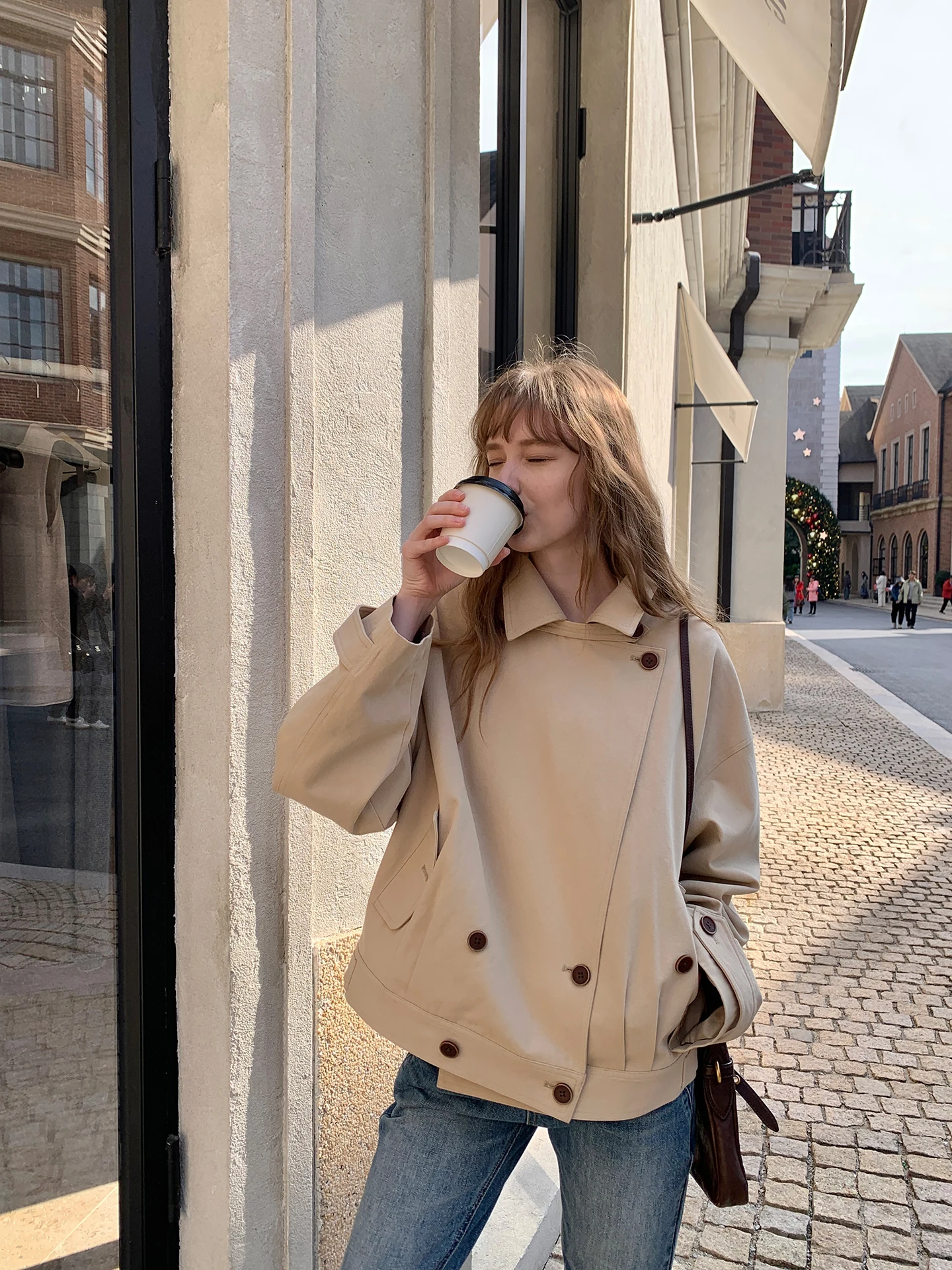 

Классическая британская повседневная куртка-ветровка с воротником, прямого кроя, из хлопка, для ранней весны, женская модная модель Kernel Cosmos