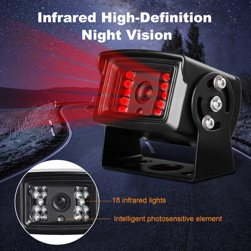 720P/1080P HD Infrared Night Vision Truck Camera,Waterproof Heat-Resistant Shockproof,Heavy Duty Vehicle Rear View Backup Camera