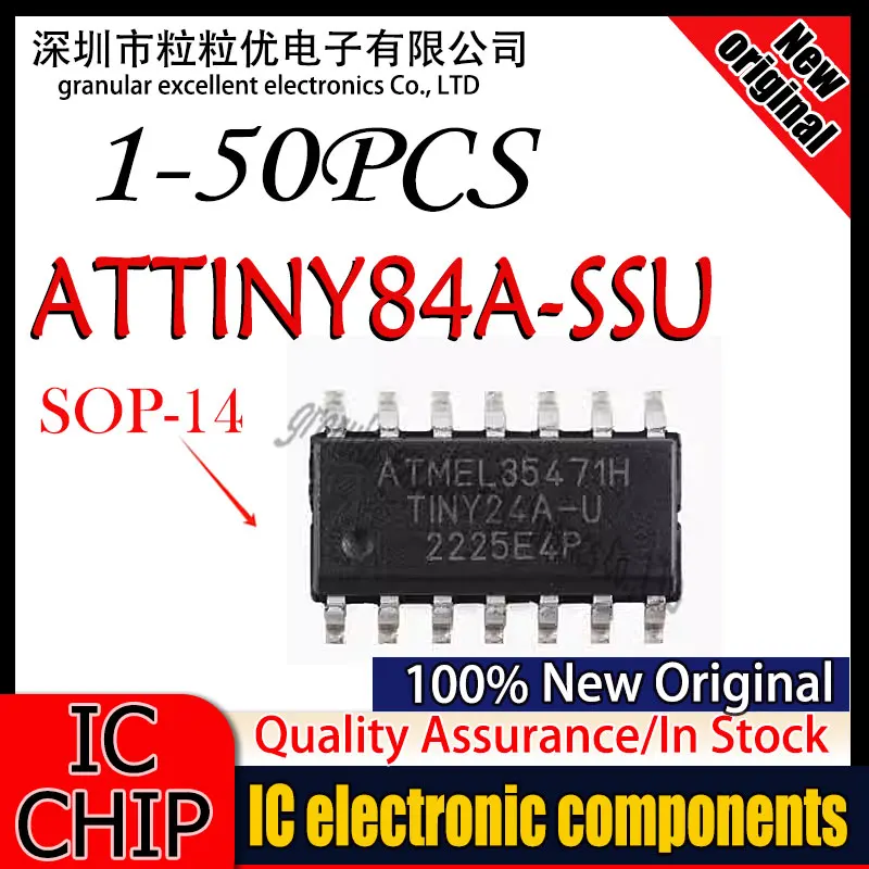 (1-50piece)100% New Original ATTINY84A-SSU ATTINY84A ATTINY84 TINY84A-SSU ATTINY SOP-14 in stock Quality assurance Chip