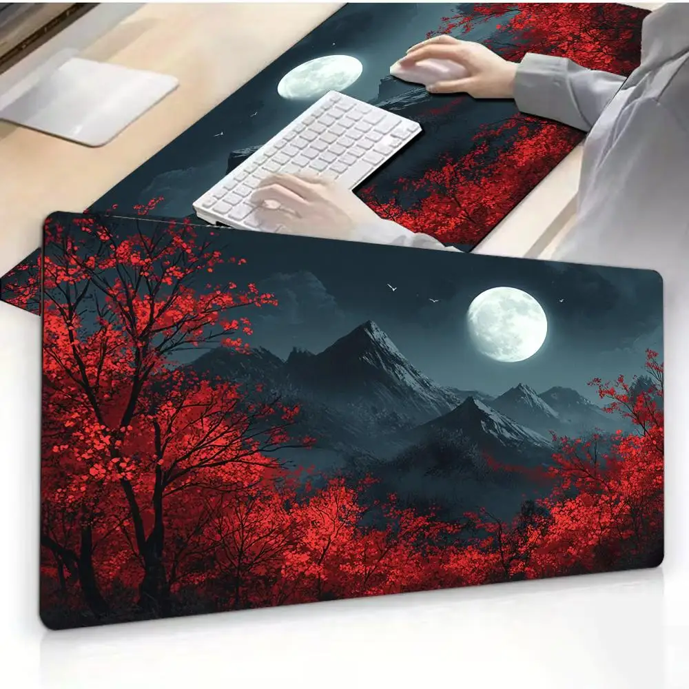 Sunset Scenery Mouse Pad Desk Mat Mousepad Large Abstract Mouse Pad Gaming Deskmat With Lockedge Office Non-slip Carpet