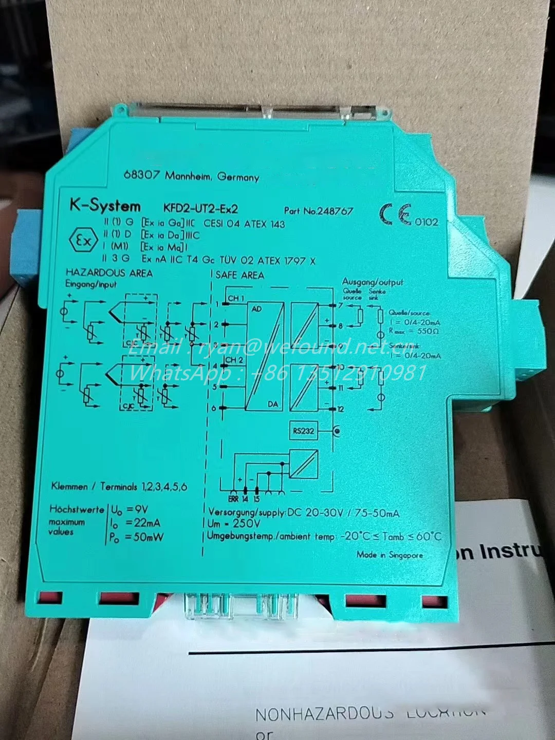 KFD2-UT2-Ex2  Universal Temperature Converter for PEPPERL+FUCHS Signal Converters