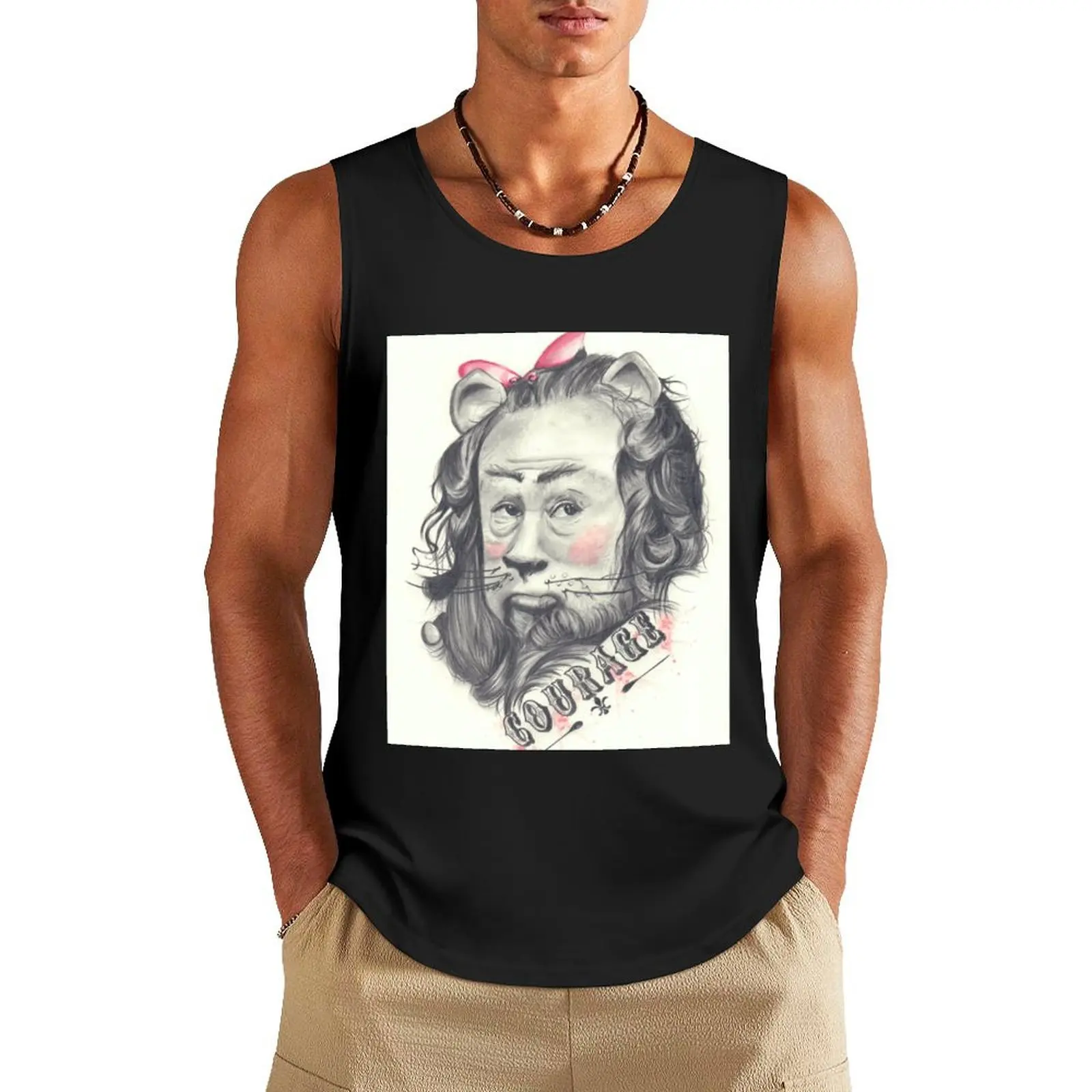 Cowardly Lion Tank Top bodybuilding men clothes gym for men t-shirt for men vests for