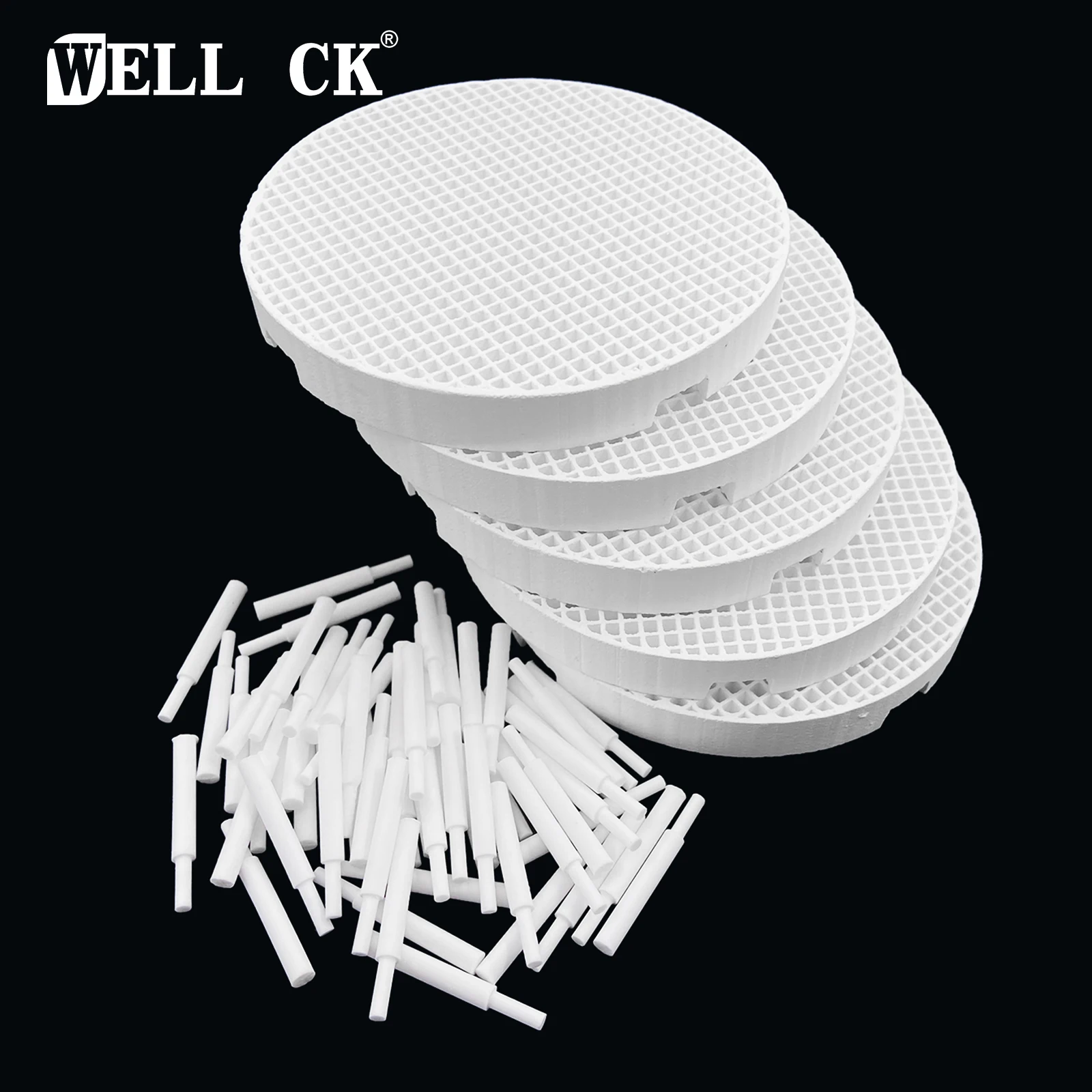 WELLCK Dental Lab Honeycomb Firing Trays and Zirconia Ceramic Pins Dental Technician Supplies