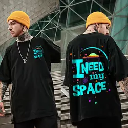 2024 New Men's T-Shirt 3d Alien Spaceship Print Oversized T-Shirt Fashion Casual Short Sleeve Pullover Street Hip Hop Loose Tees