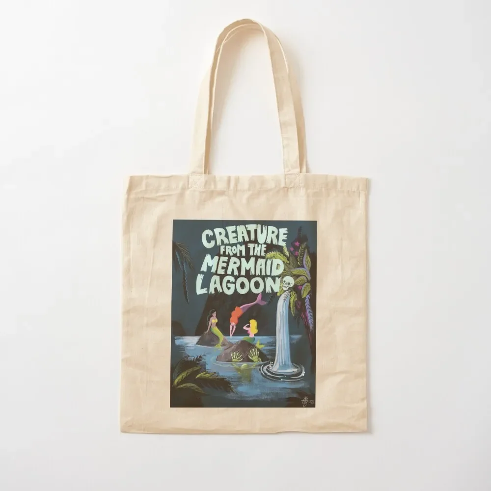 Creature from the Mermaid Lagoon Tote Bag custom tote Women's beach bags for beach woman