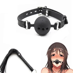 Soft Silicone Gag Ball Sex Toys Open Mouth Gag BDSM Bondage Mouth Ball Woman Couples Adult Sex Games Erotic Accessories Toys