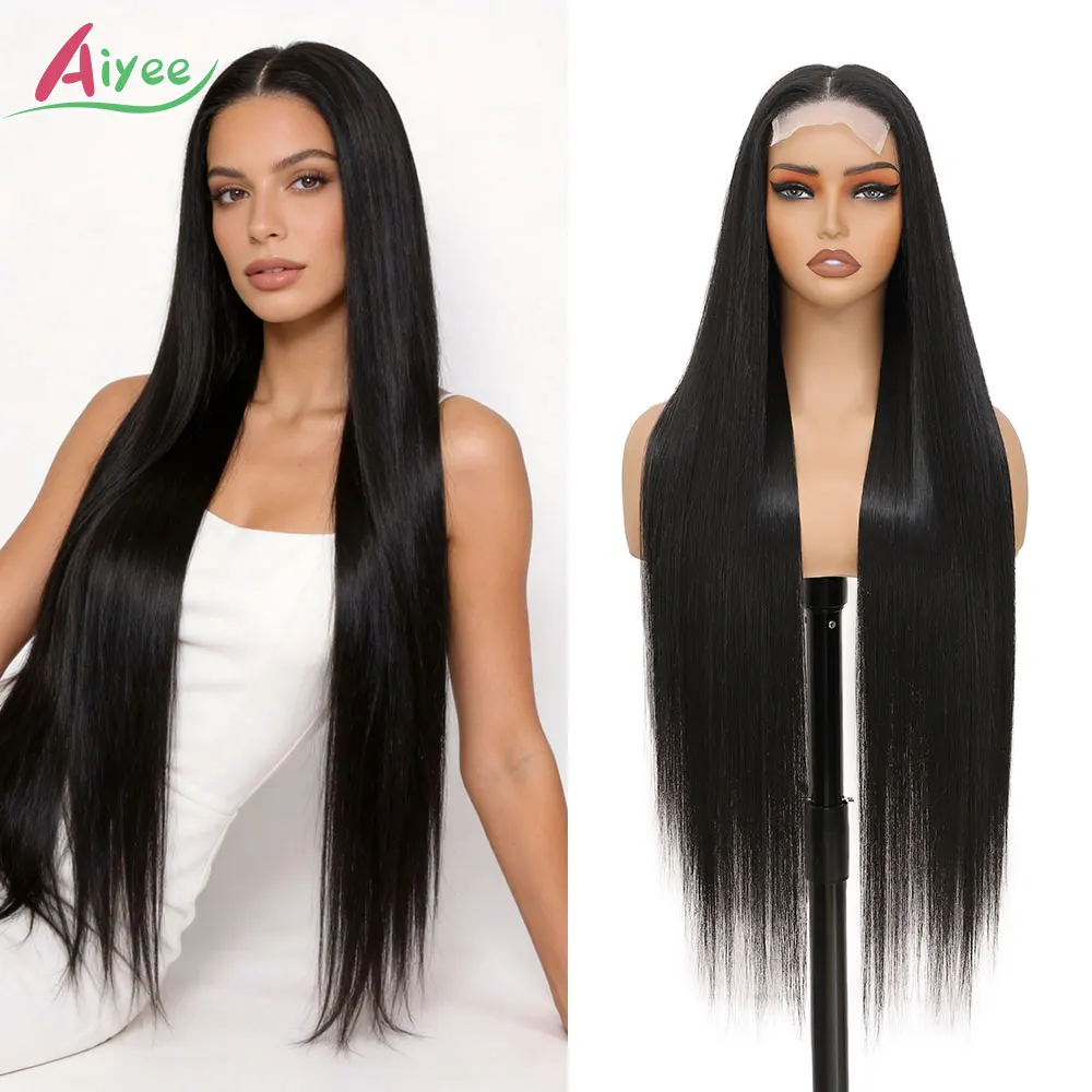 aiyee-peluca-de-cabello-sintetico-con-frente-de-encaje-recto-de-36-pulgadas-aspecto-natural-para-cosplay-para-mujer-color-marron-con-reflejos-castano-opcion-opcional