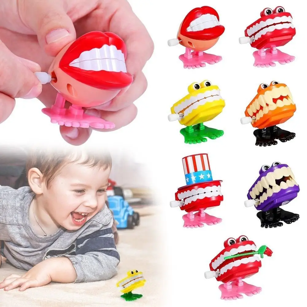 Running Toy Plastic Wind Up Toy Tooth Shape Cute Dental Toy Funny Jumping Teeth Toy Kids Gift