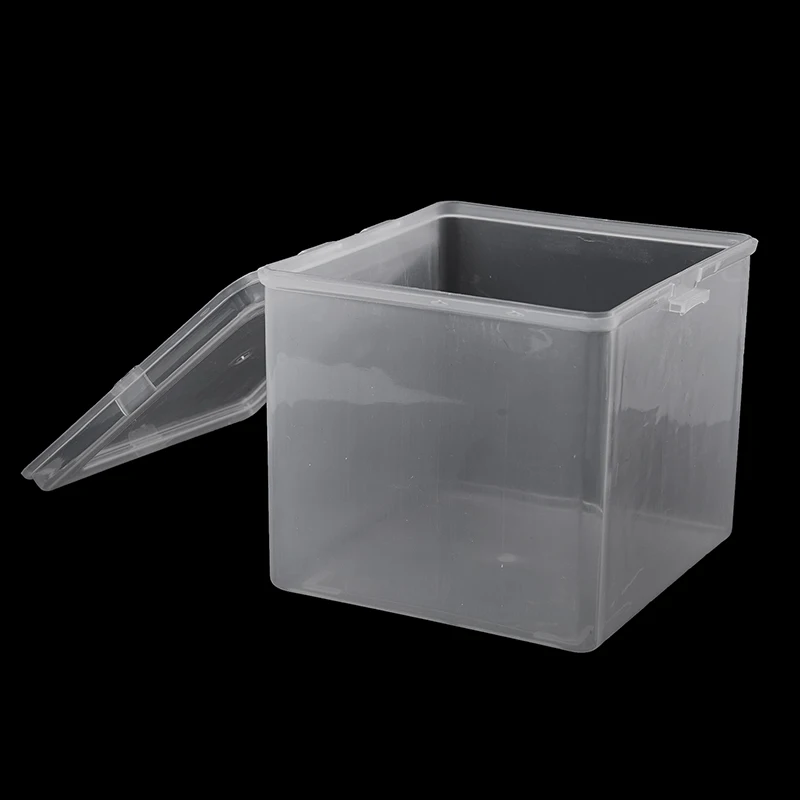 Clear Storage Box with Lid for Jewelry Stationery Headwear Rectangular Plastic Collection Case Multipurpose Home Organizer Box