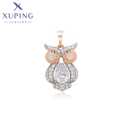 Xuping Jewelry New Arrival Owl Animal Shaped Charm Pendant Chain Necklace Women Girls Exquisite Gift X000845549