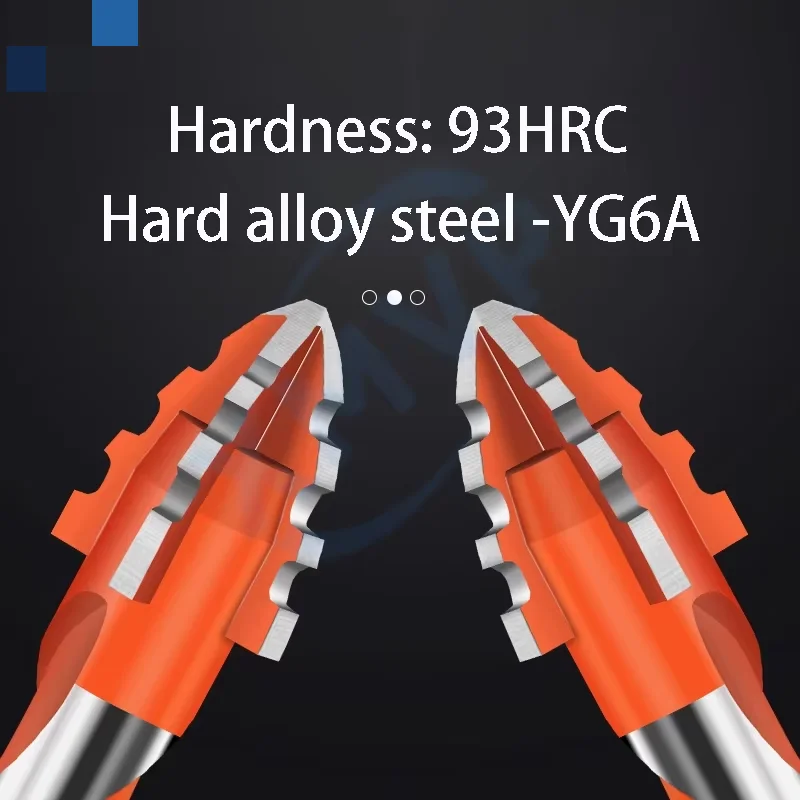 Four-edge serrated drill, eccentric drill bit, high-hardness tile and concrete drilling Super hard electric drill dry drilling
