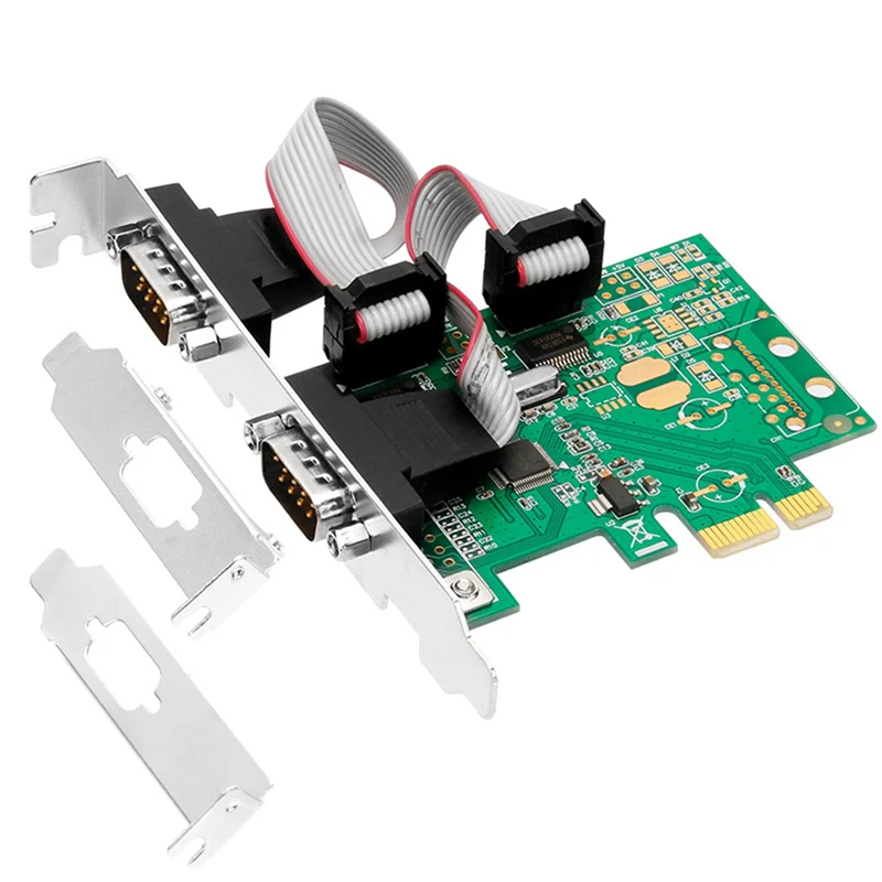 

B57A PCI-E To Dual Serial Combo Card RS232 PCI Express PCIe Adapter Card 2.5Gb/S Channel 1000Kbps Wch CH382L Chip