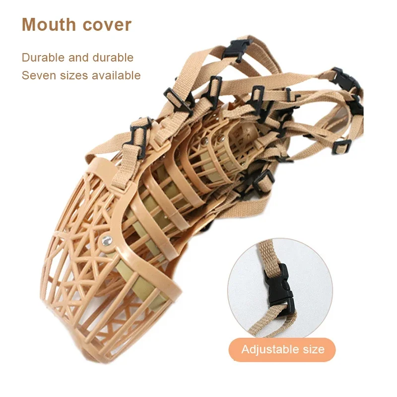 Pet Dog Muzzles Adjustable Breathable Dog Mouth Cover Anti Bark Bite Mesh Dogs Mouth Muzzle Mask For Dogs Long Mouth Doggy Use