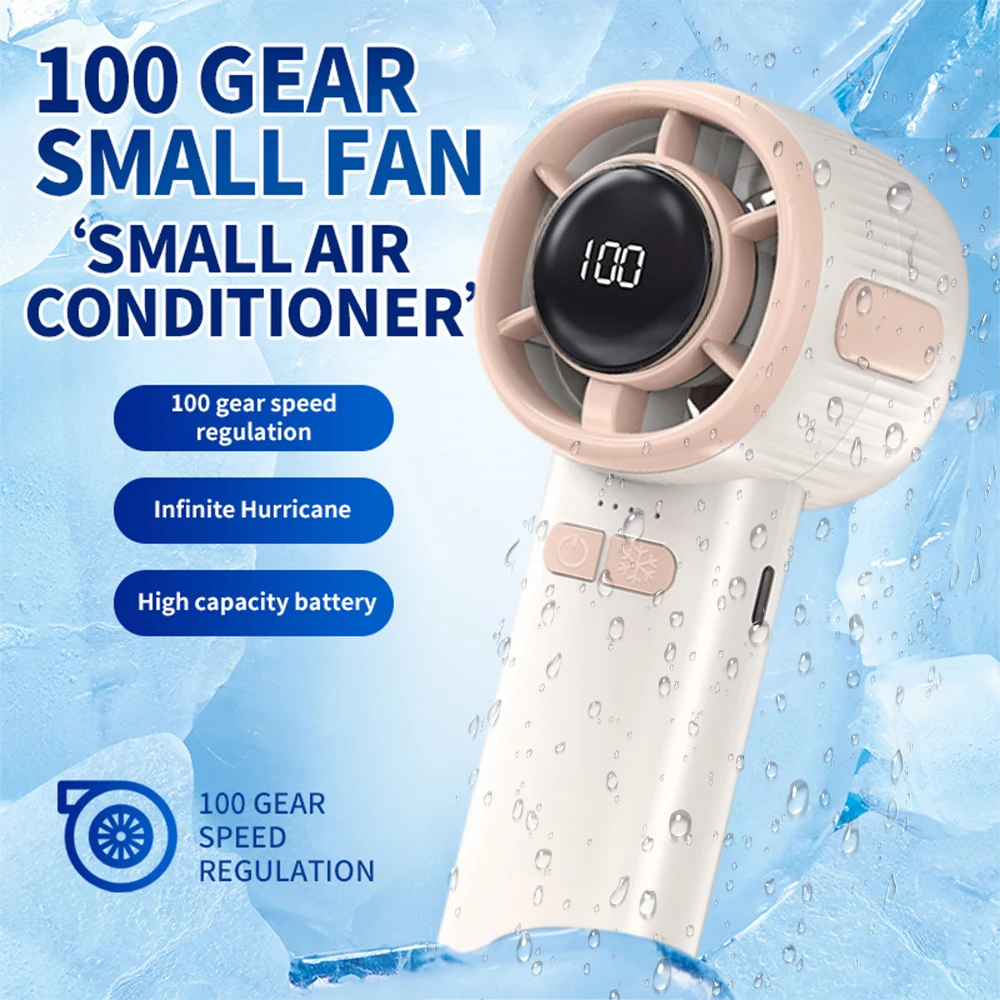 Tragbarer Lüfter für Fahrzeuge – 100 Windgeschwindigkeitseinstellungen + Halbleiterkühlung – perfekt für heißes Wetter