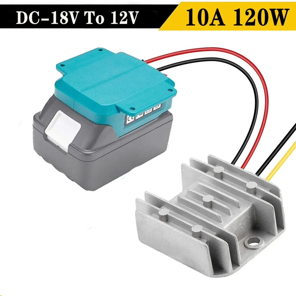 

DC 18V to 12V Step Down Converter Adapter for Makita Li-ion Battery 10A 120W DIY Adapter Automatic Buck Boost Voltage Regulator